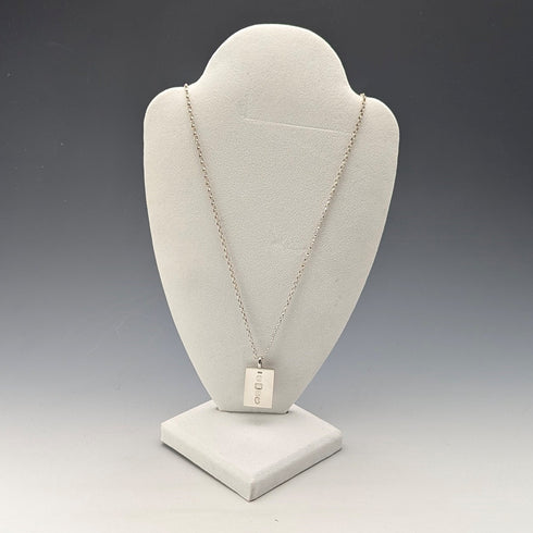 1977年 英国ヴィンテージ 純銀インゴットペンダント 1/2トロイオンス 純銀チェーン付